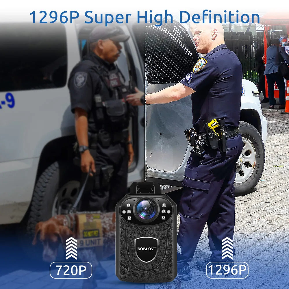 Boblov KJ21 Body Worn Mini Camera HD 1296P DVR Video Recorder