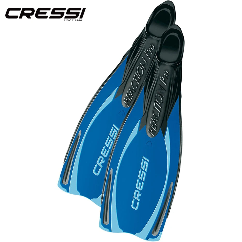 Cressi Reaction Pro Scuba Diving Fins Full Foot Long Blade