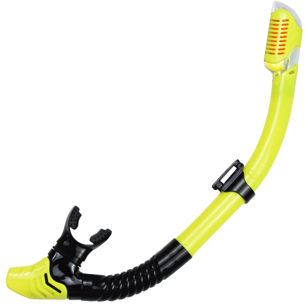 Dry Snorkel Tube Easy Breath Scuba Diving Splash Guard Top Valve