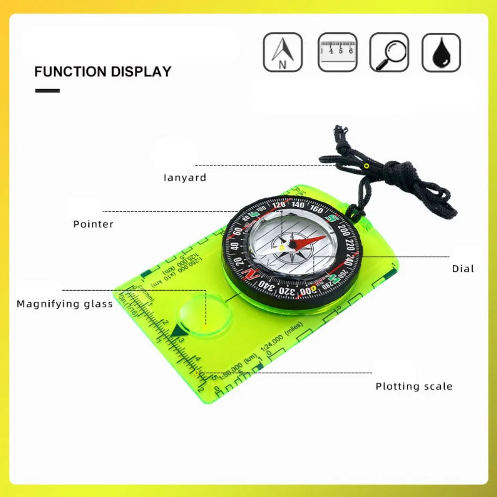 Waterproof Orienteering Compass for Map Reading