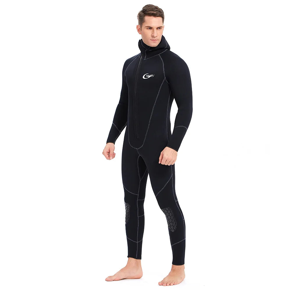 7MM Neoprene Full Body Hooded Scuba Surfing UnderWater Hunting Spearfishing Suit
