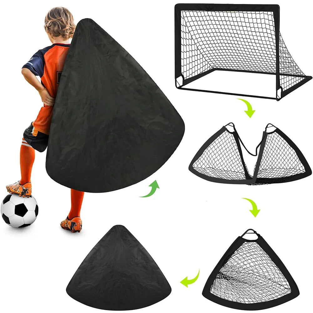 Goals For Back Garden Set 2pcs Portable Training Football Net