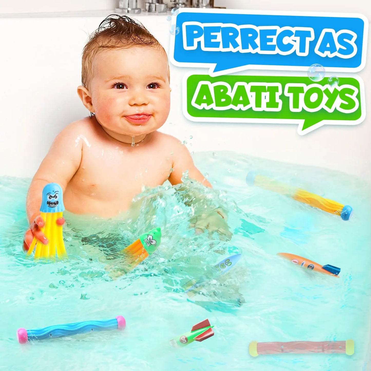 Diving Pool Toys for Kids Summer Swim Fun Pool Games Sinking Breath Closure Training