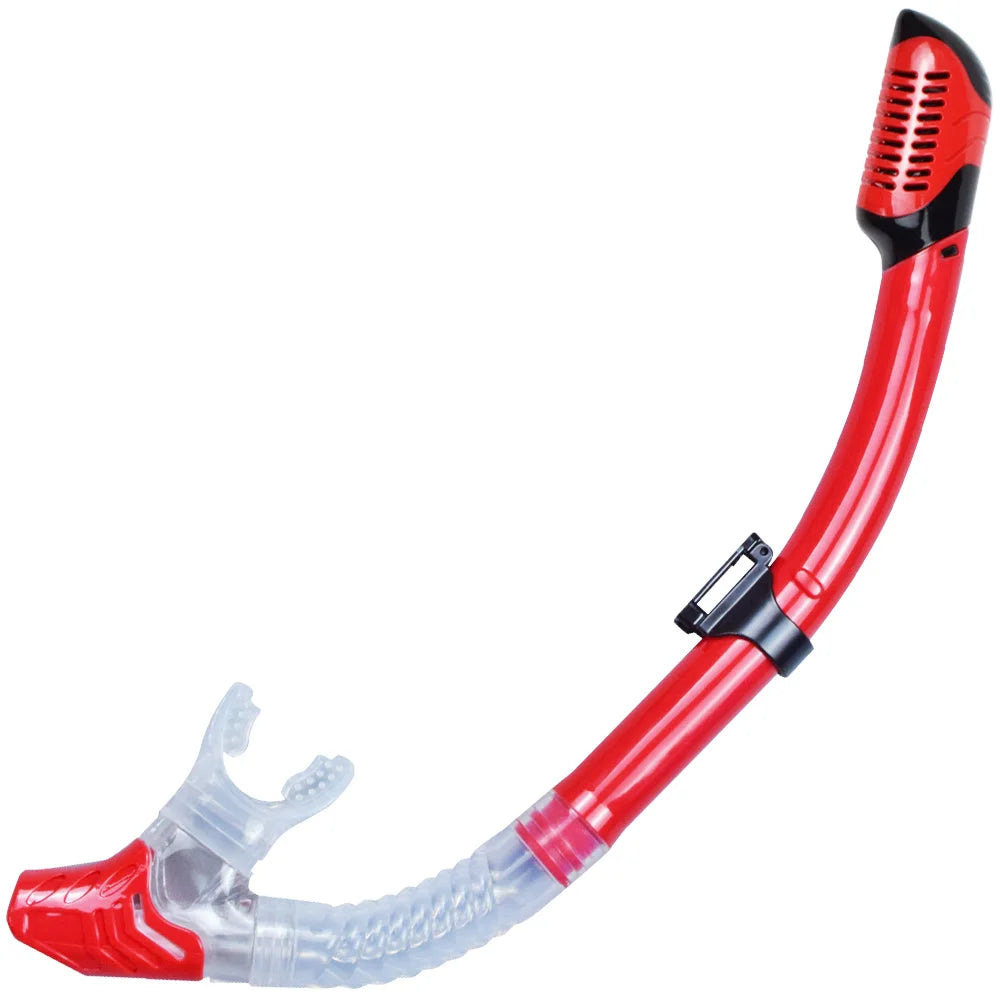 Dry Snorkel Tube Easy Breath Scuba Diving Splash Guard Top Valve