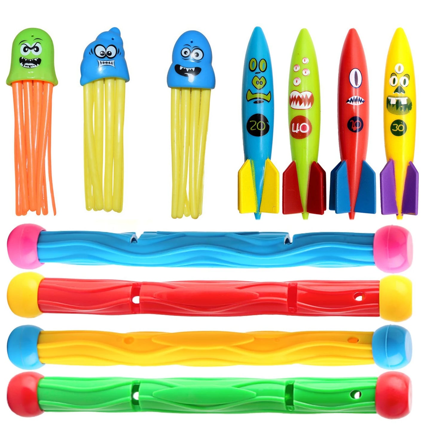 Diving Pool Toys for Kids Summer Swim Fun Pool Games Sinking Breath Closure Training