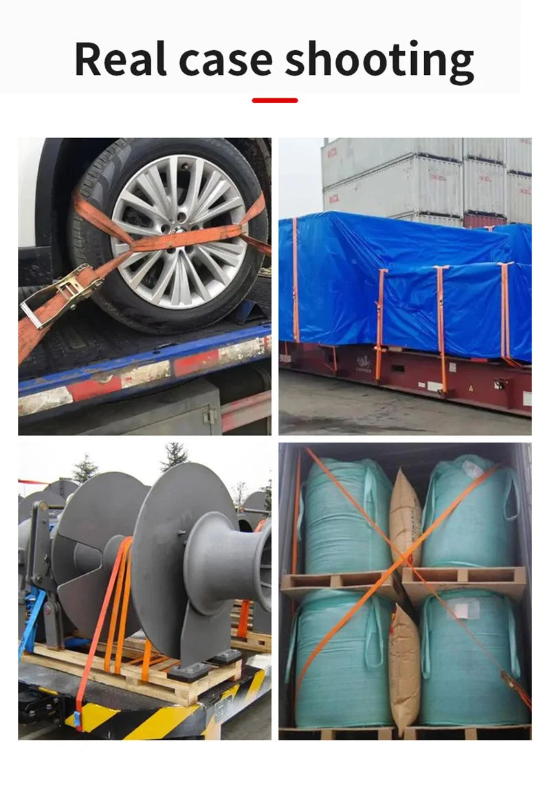 Heavy-Duty Car & Truck Ratchet Strap with Metal Buckle