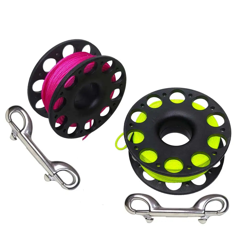 Scuba Diving Spool Finger Reel Cave Wreck Dive Safety Gear SMB Hook