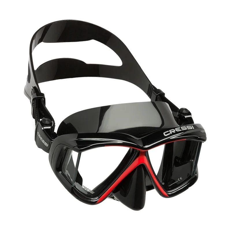 Cressi Scuba Diving Mask Professional Tempered Glass Lens Pano4