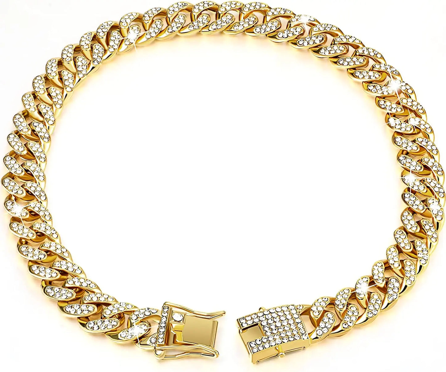 Luxury Gold/Silver/Rose Gold Cat & Dog Chain Collar