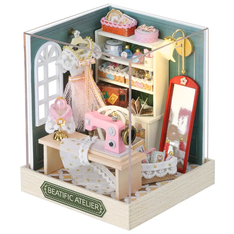 DIY 3D Puzzles Wooden House Model Building Kits