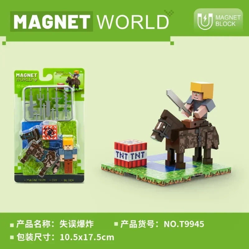 Minecraft Steve Mini Action Figures Magnetic Figures