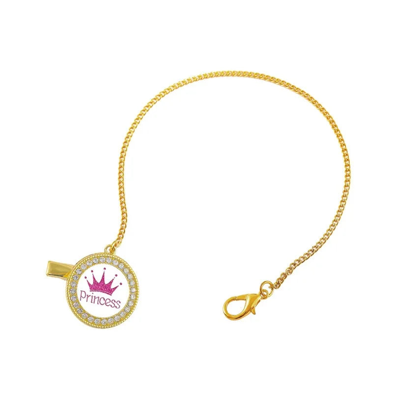 Crown Newborn Pacifier Clip Chain Baby Dummy
