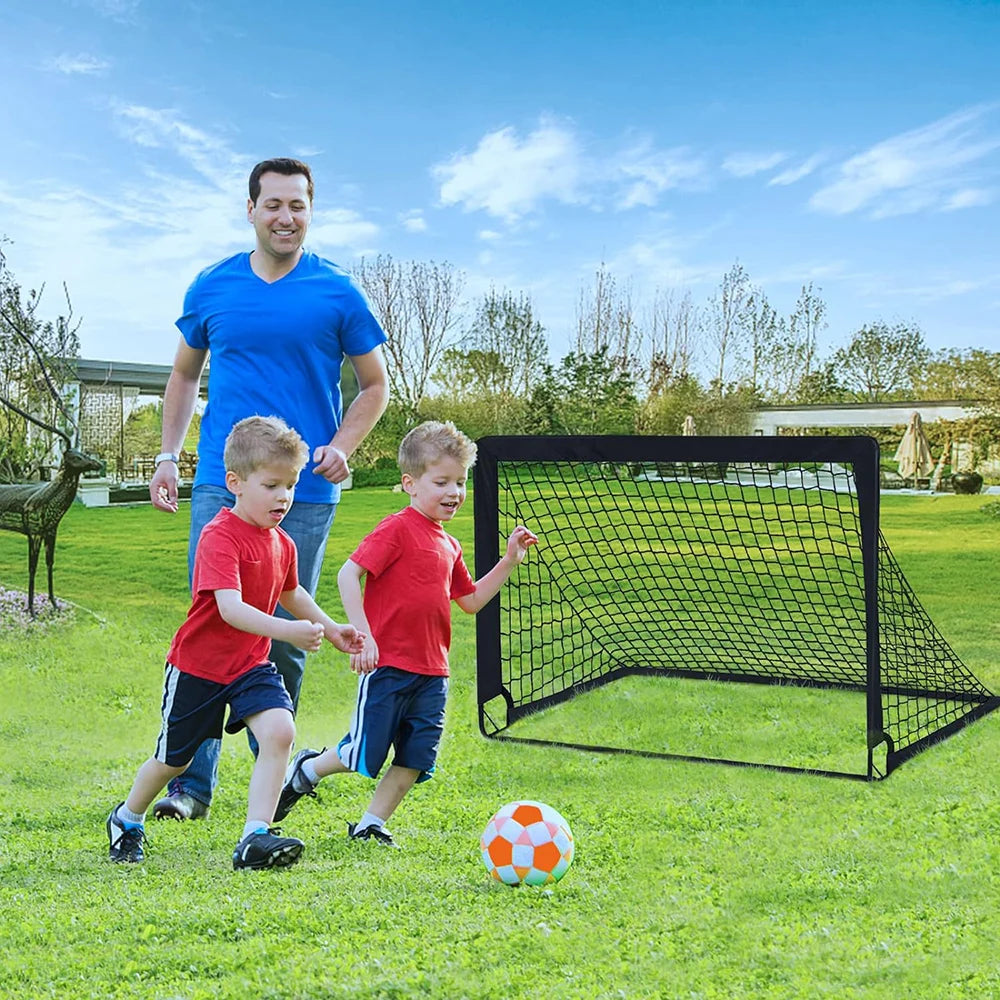 Goals For Back Garden Set 2pcs Portable Training Football Net