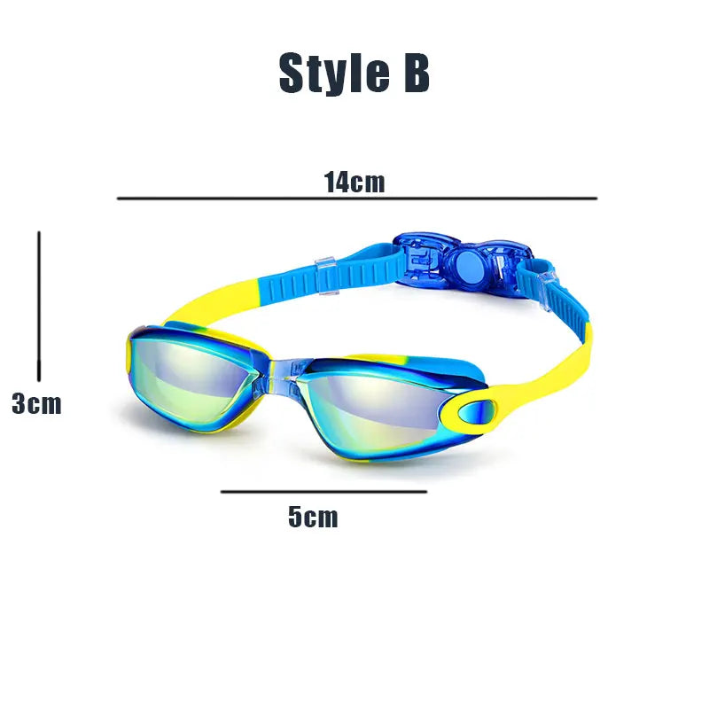 JSJM Professional Kids Swimming Goggles Anti-Fog UV Protection Silicone
