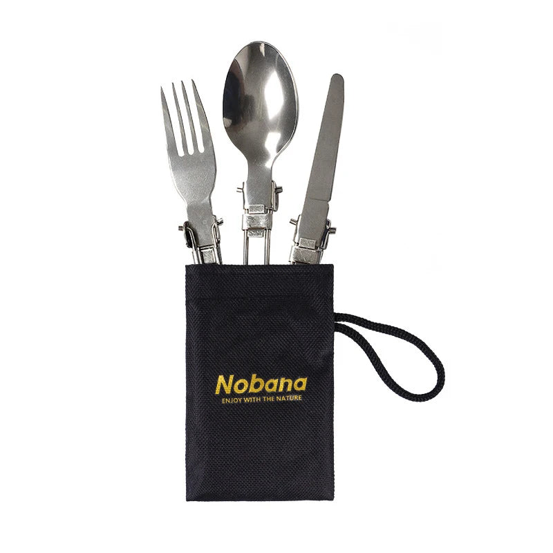 3PCS 1SET Camping Essentials Collapsible Portable Cutlery
