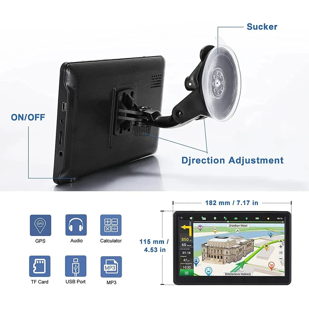 Europe Car GPS Navigation 7 Inch Touch Screen GPS Navigator