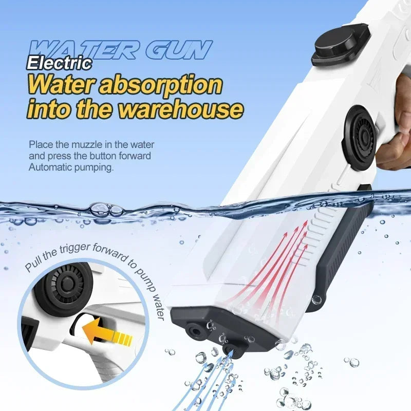 Electric Automatic Water Gun Toys Summer Beach Outdoor