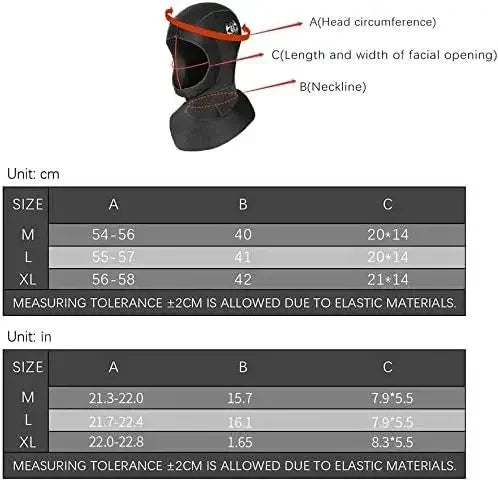 Scuba Diving Hood 3mm neoprene hoods
