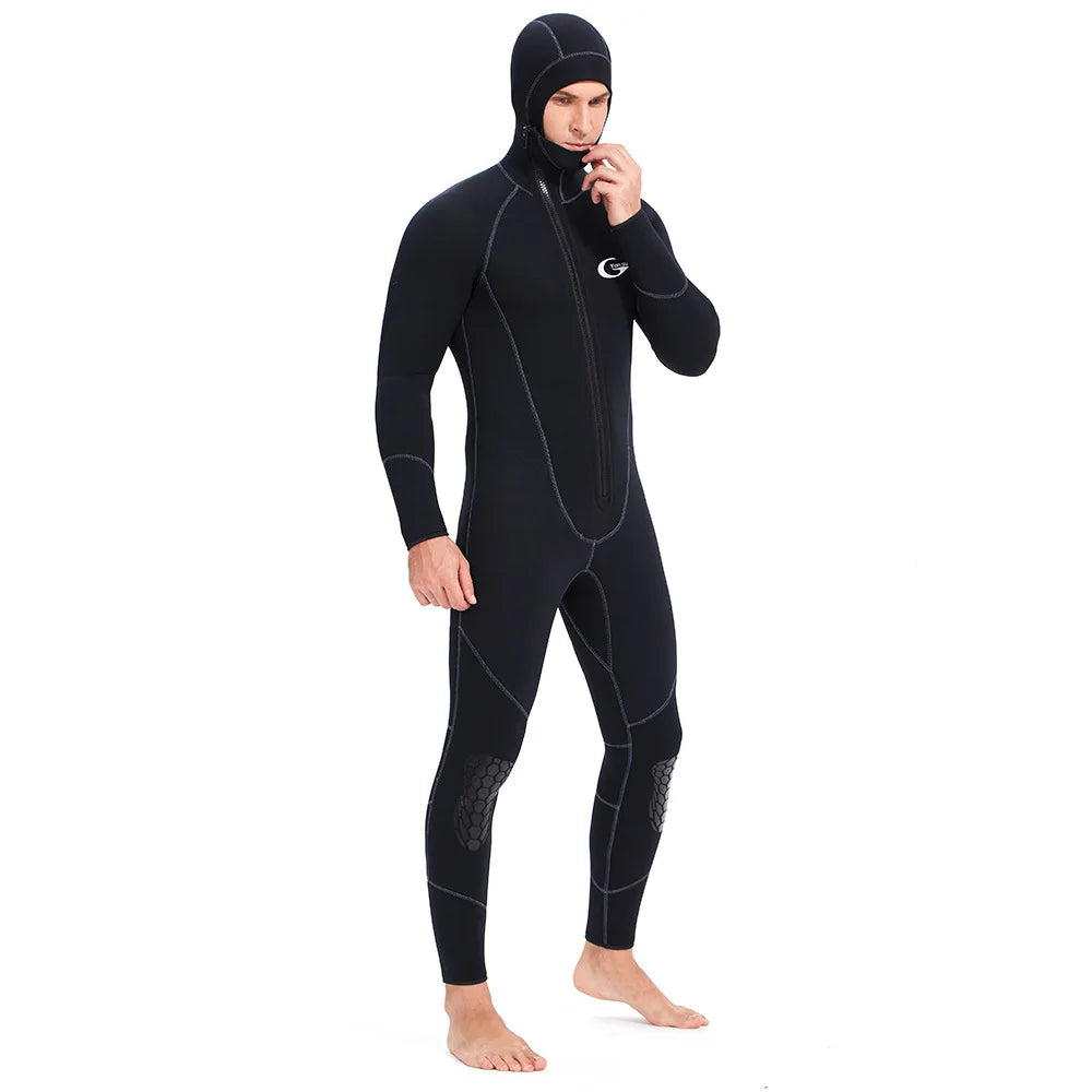 7MM Neoprene Full Body Hooded Scuba Surfing UnderWater Hunting Spearfishing Suit