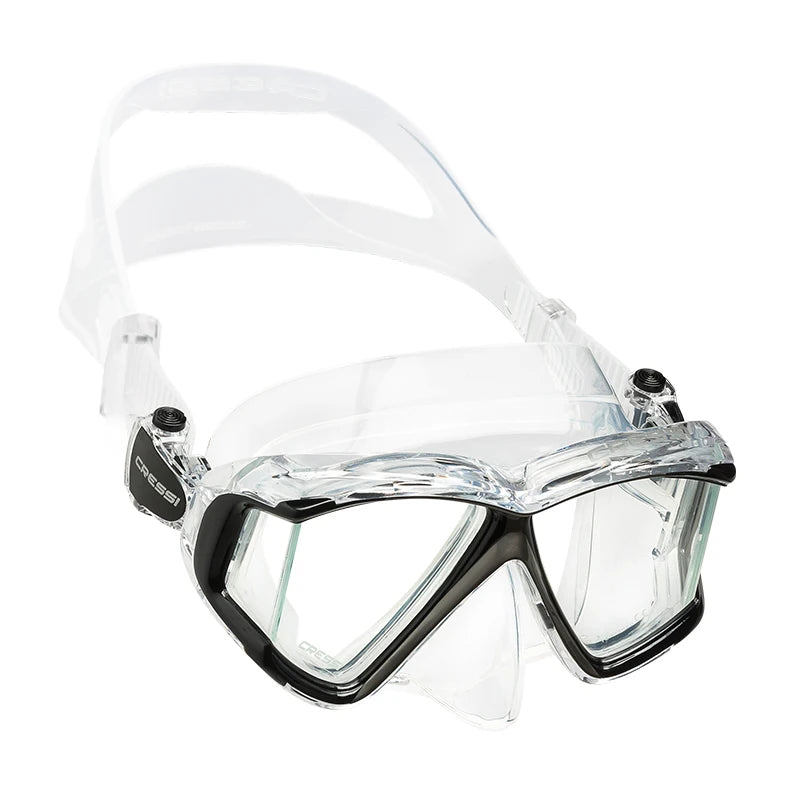 Cressi Scuba Diving Mask Professional Tempered Glass Lens Pano4