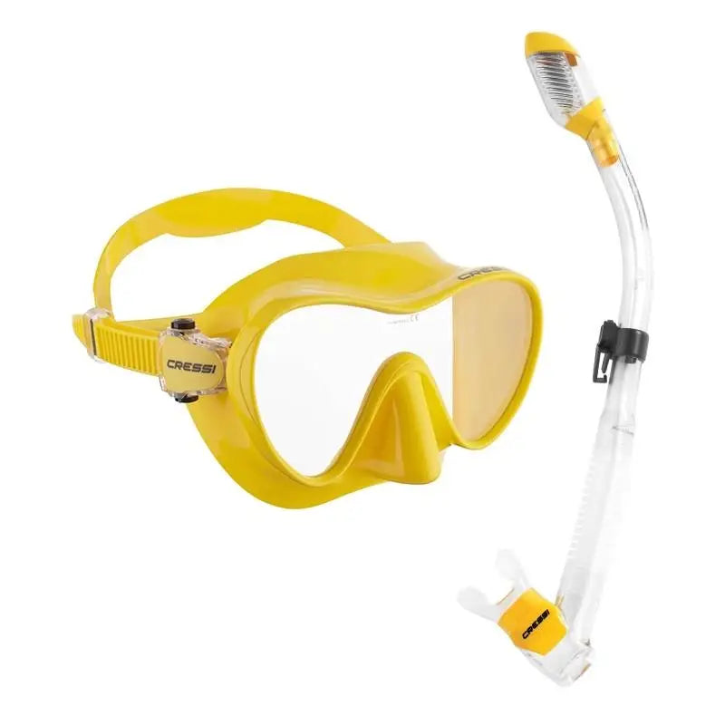 Cressi F1 Kids Diving Mask Snorkel Set Frameless Mono Lens Small Size for Boys Girls