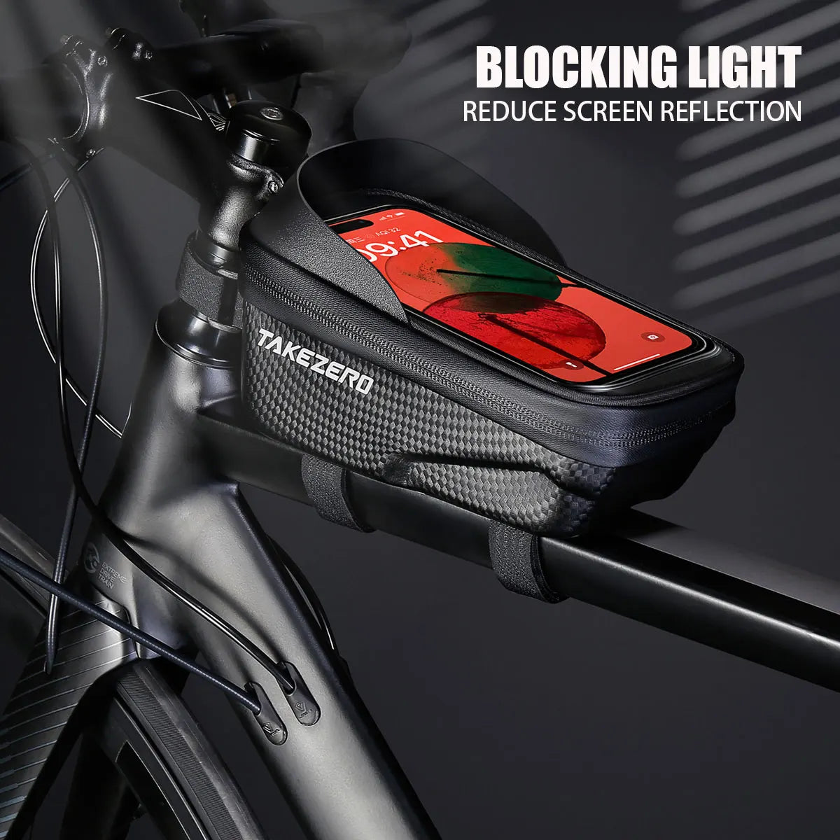 TAKEZERO A2 Mountain Bicycle Bag - Hard Shell Mobile Phone Handlebar Bag