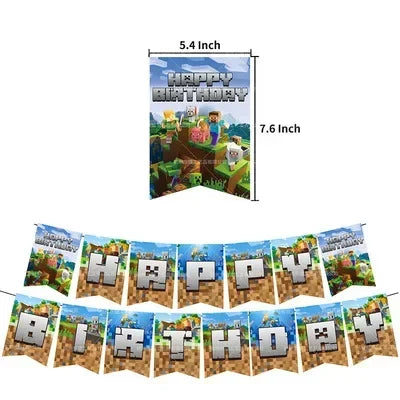 MineCraft Birthday Kids Party Decor