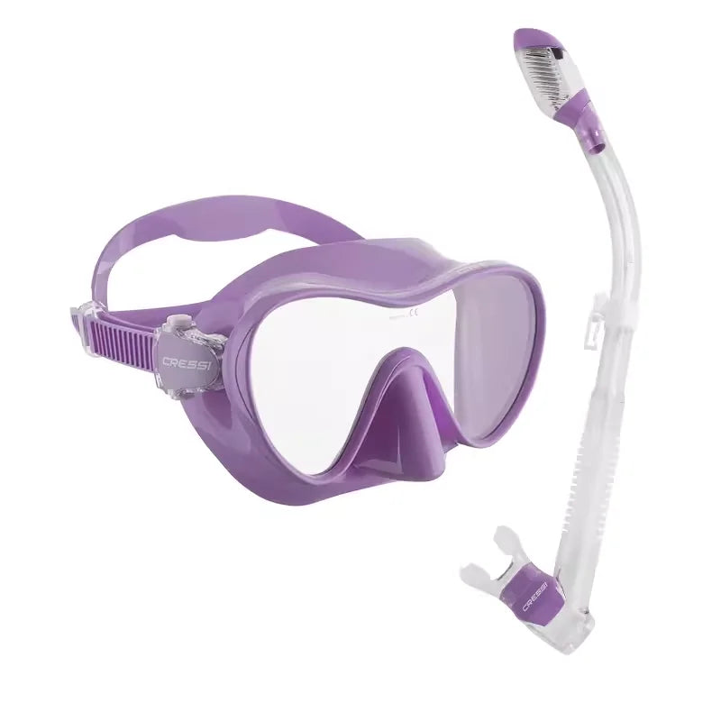 Cressi F1 Kids Diving Mask Snorkel Set Frameless Mono Lens Small Size for Boys Girls