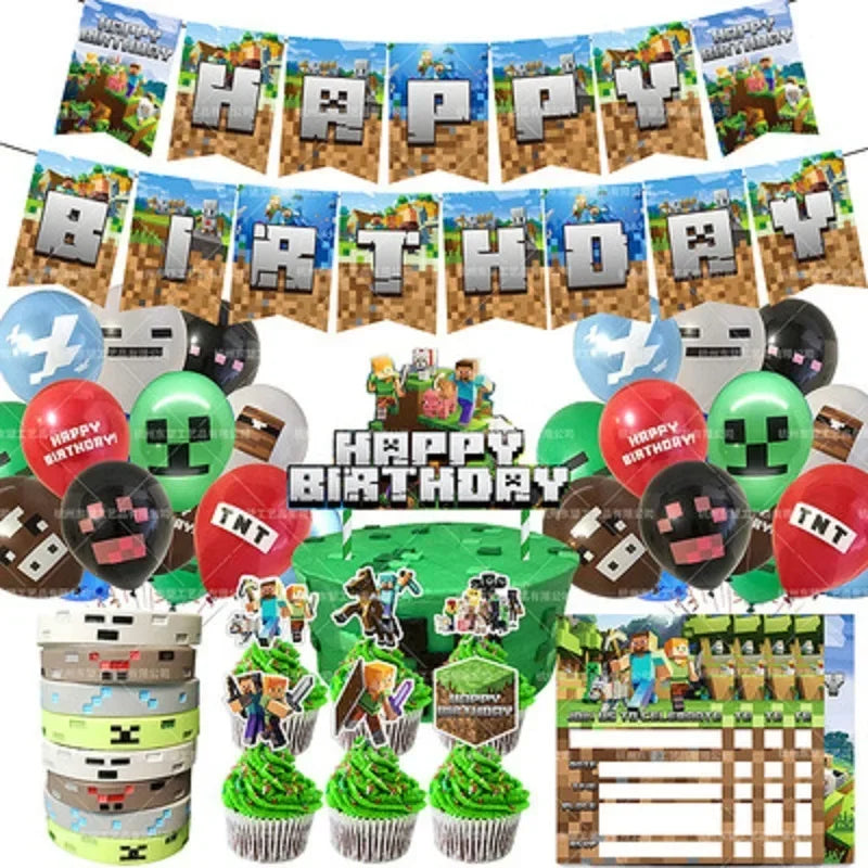 MineCraft Birthday Kids Party Decor
