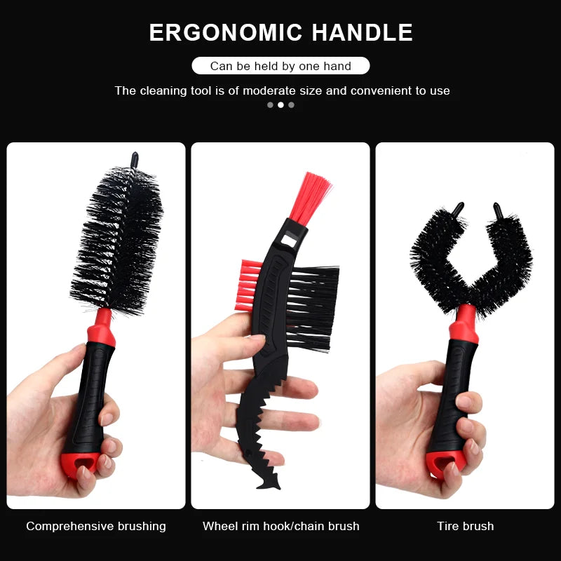 RIDERACE Chain Cleaner Portable Cycling Cleaning Brushes Kit MTB Scrubber Quick Washing Kit chain Maintenance Tools