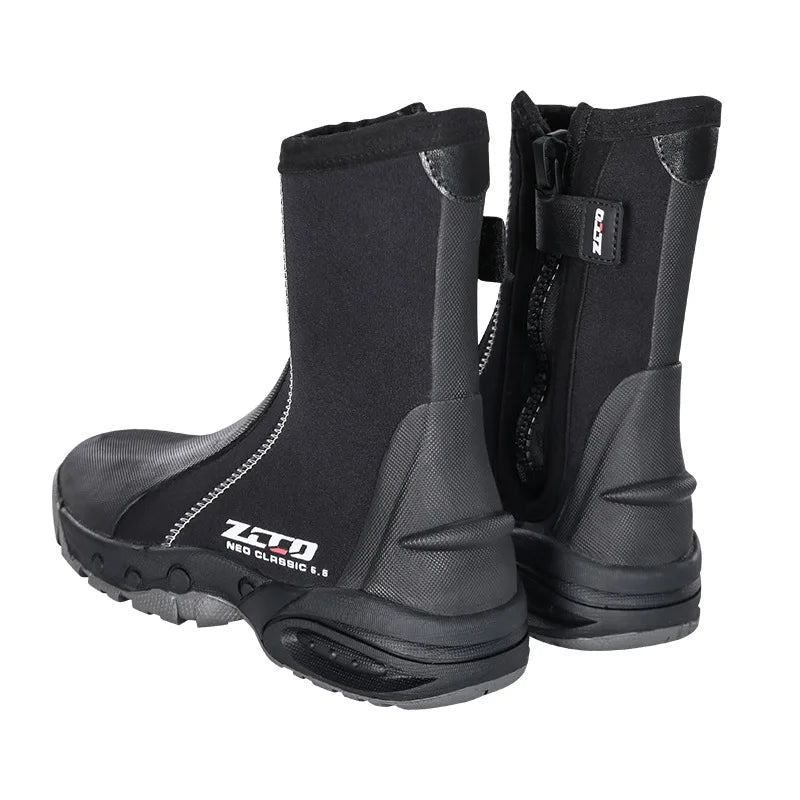 5mm Neoprene Dive Boots Wetsuit Side Zipper Men Women Snorkeling Scuba Diving Shoes