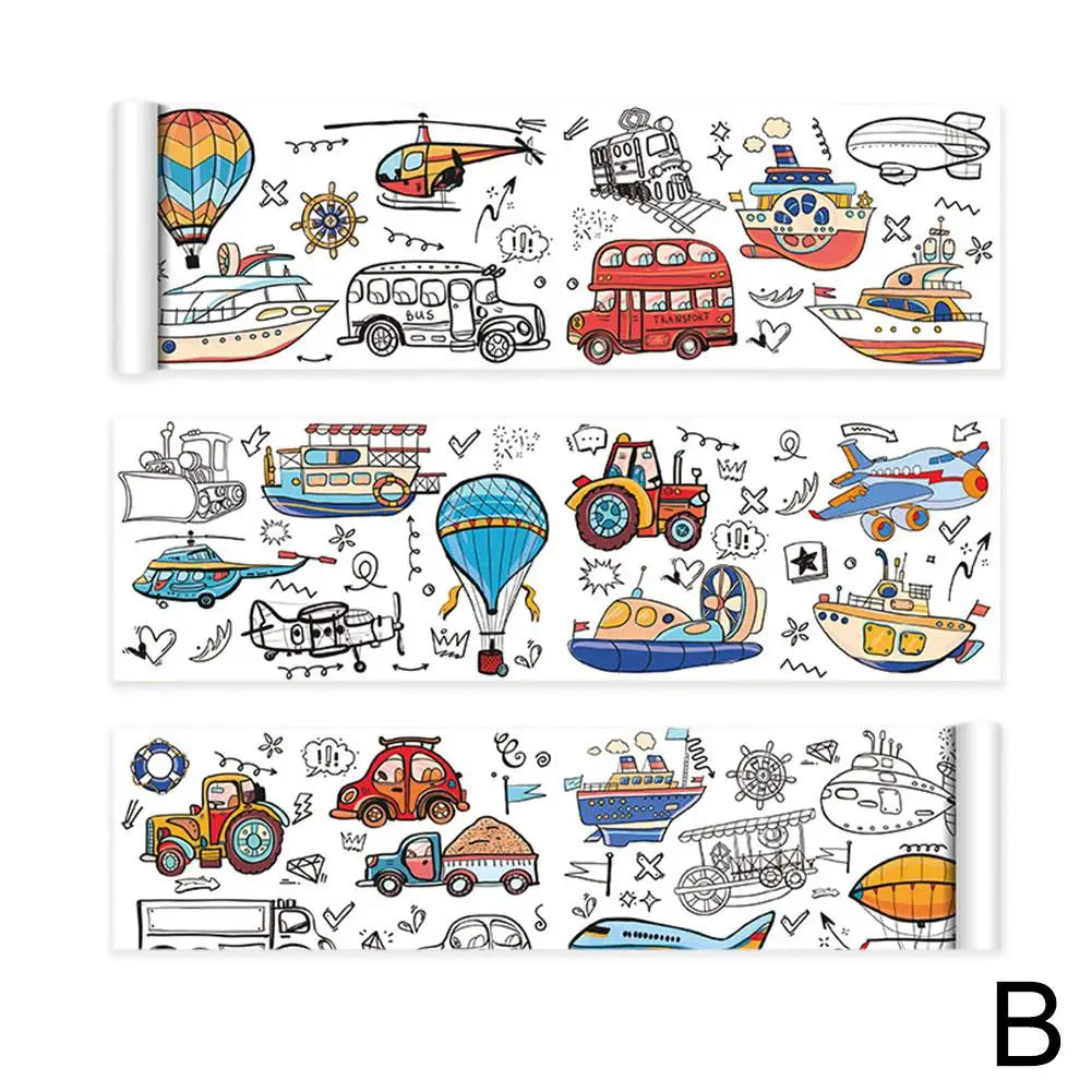 Children's Drawing Roll Graffiti Scroll Coloring Paper Roll
