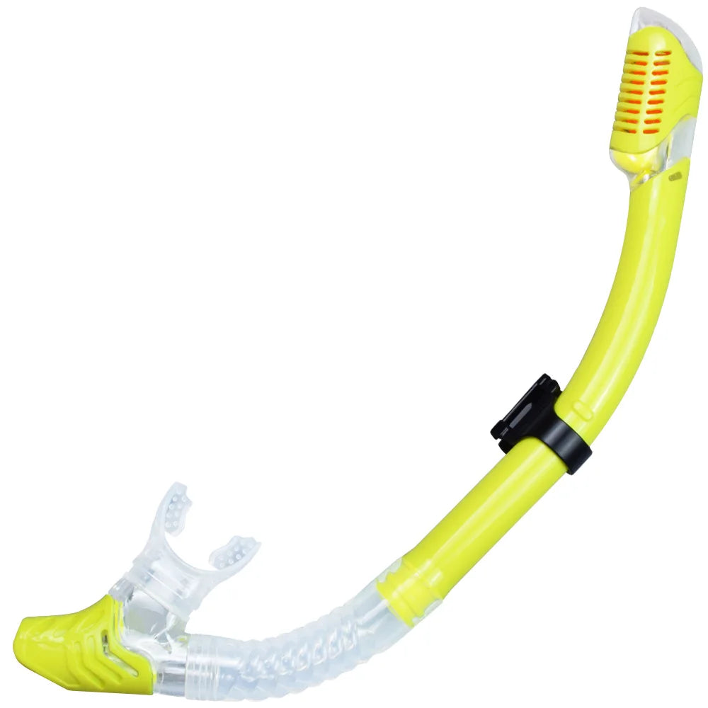 Dry Snorkel Tube Easy Breath Scuba Diving Splash Guard Top Valve