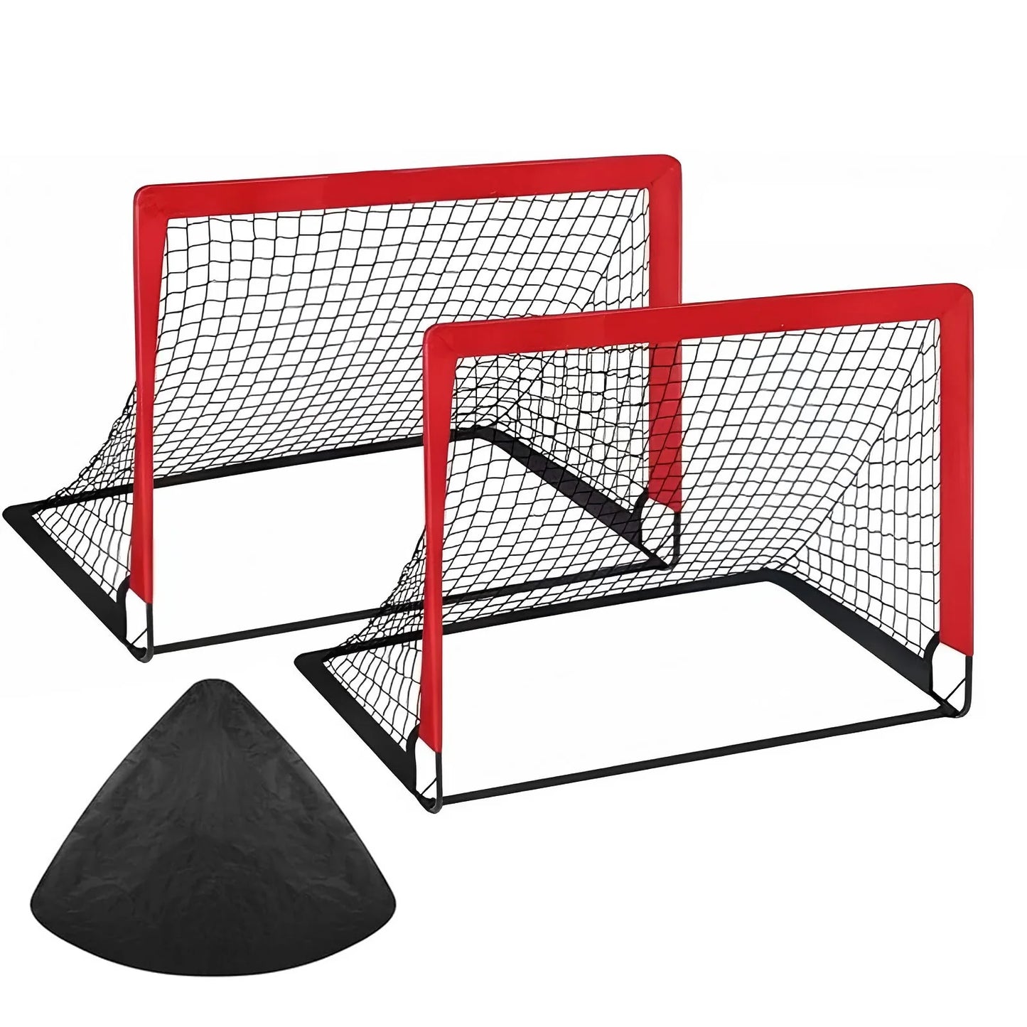 Goals For Back Garden Set 2pcs Portable Training Football Net