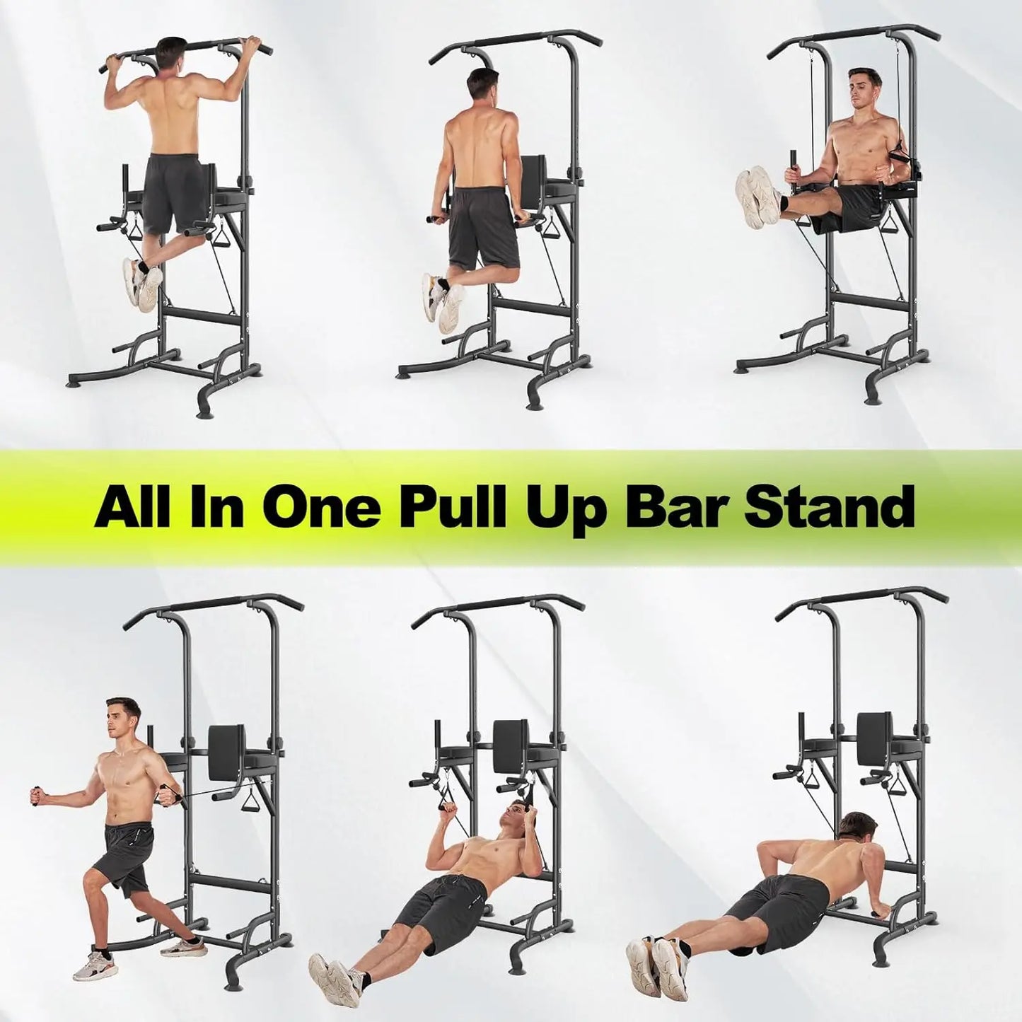 Power Tower Dip Station Pull Up Bar Multi Function Power Tower
