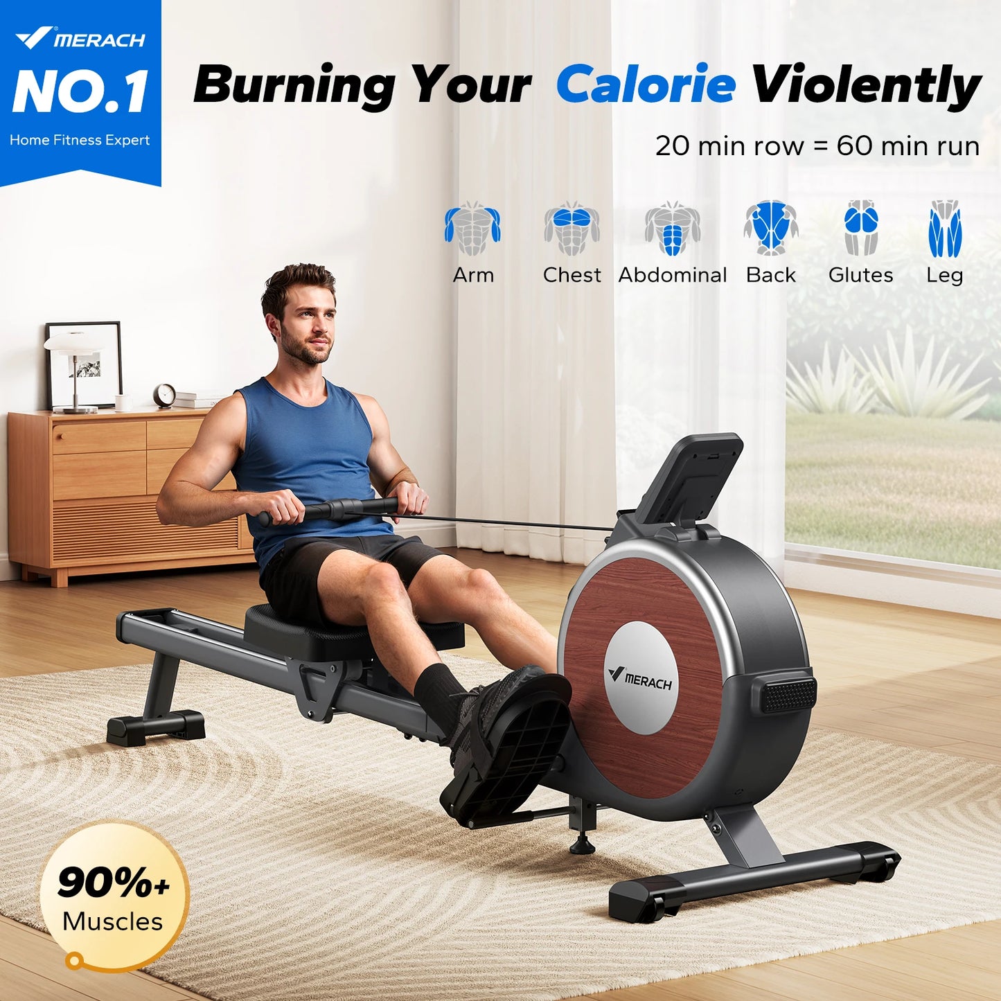 MERACH Magnetic Rower Machine