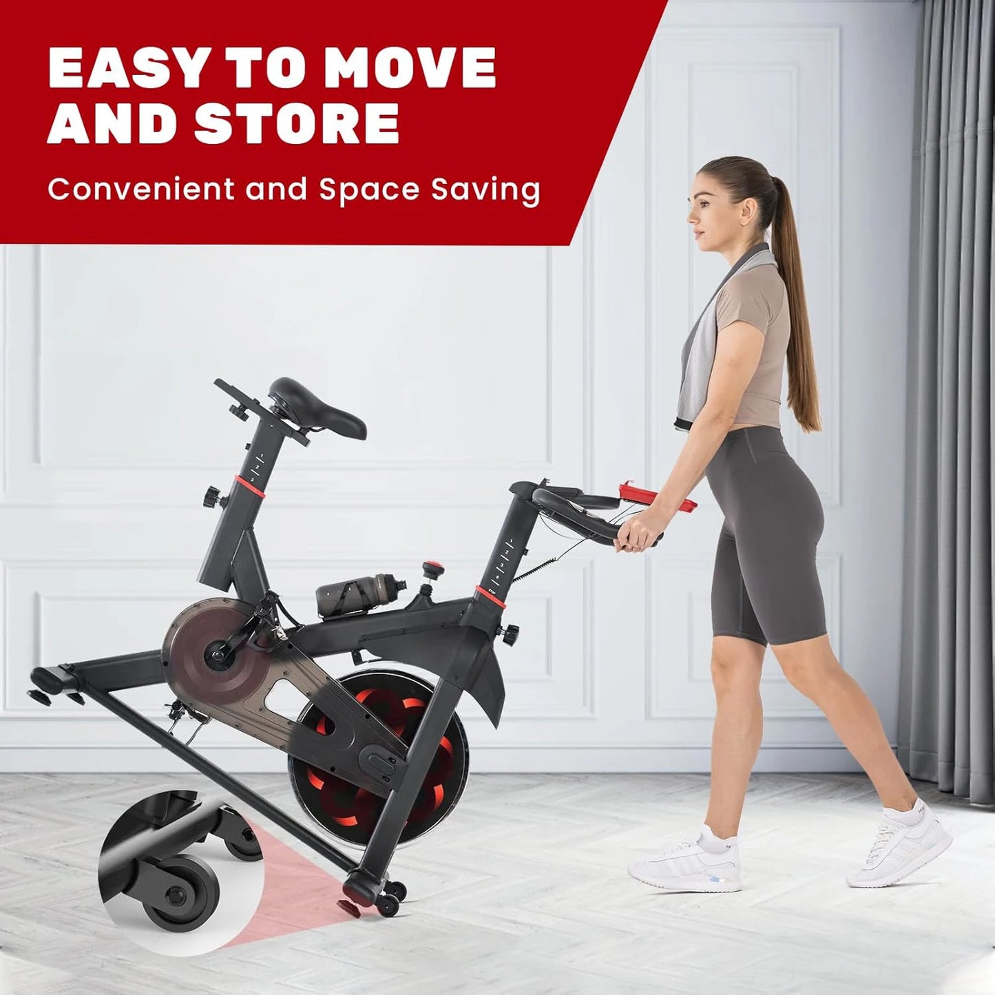 Ergometer Exercise Bike with Adjustable Magnetic Resistance