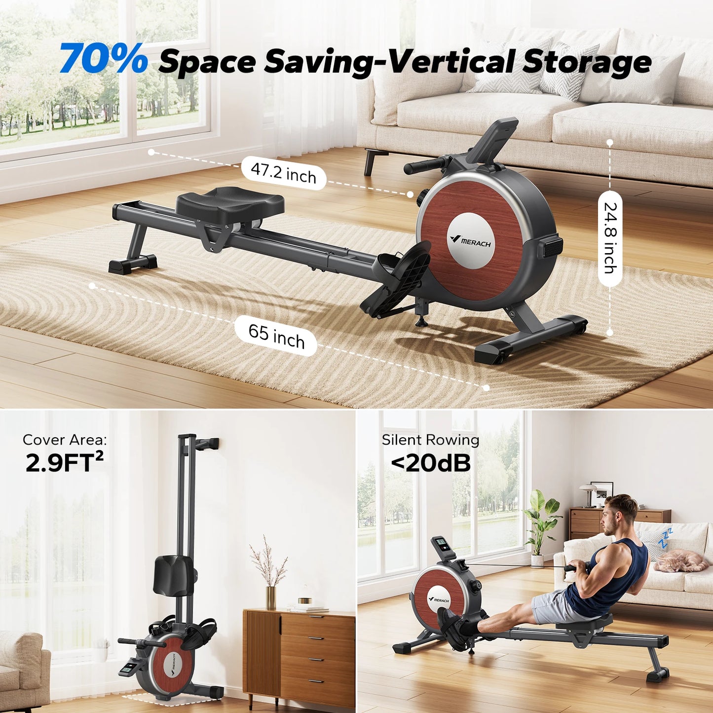 MERACH Magnetic Rower Machine