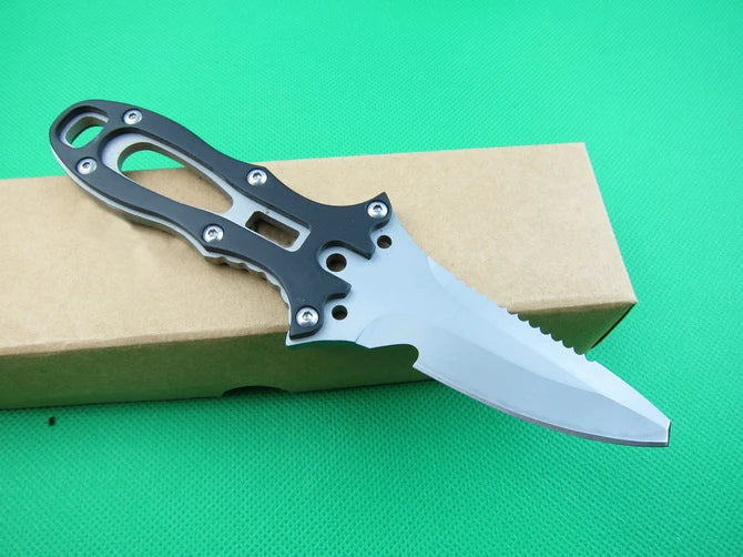 Survival diving knife fixed blade