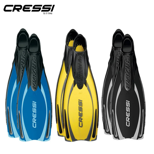 Cressi Reaction Pro Scuba Diving Fins Full Foot Long Blade