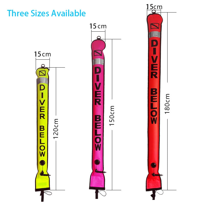 DIVING SMB 1.2m 1.5m 1.8m Buoy