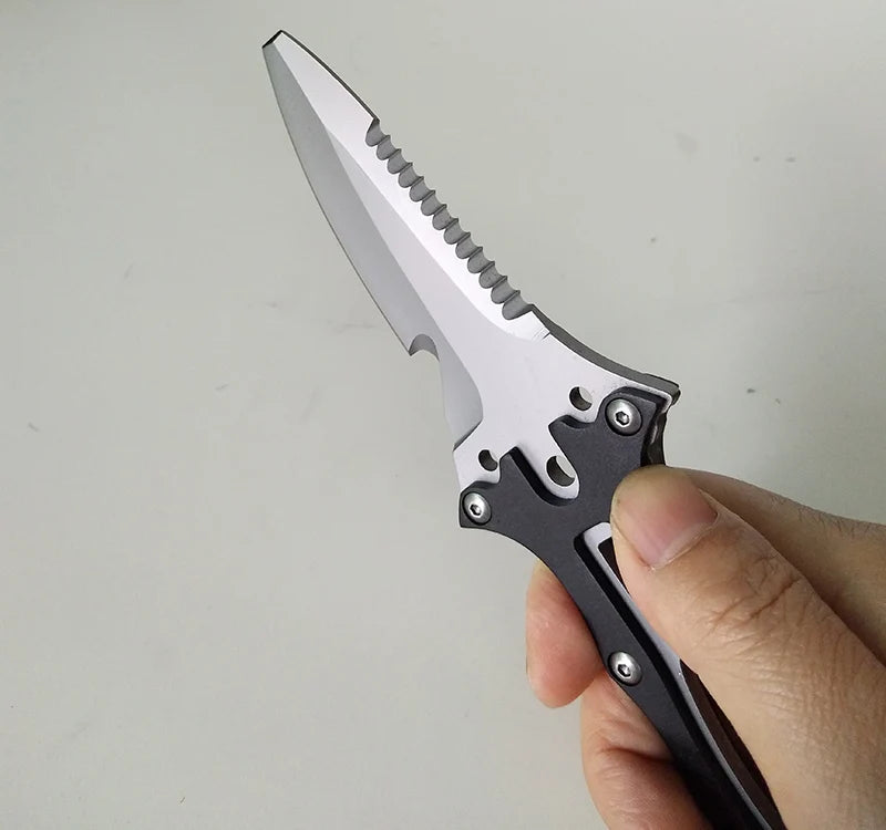 Survival diving knife fixed blade