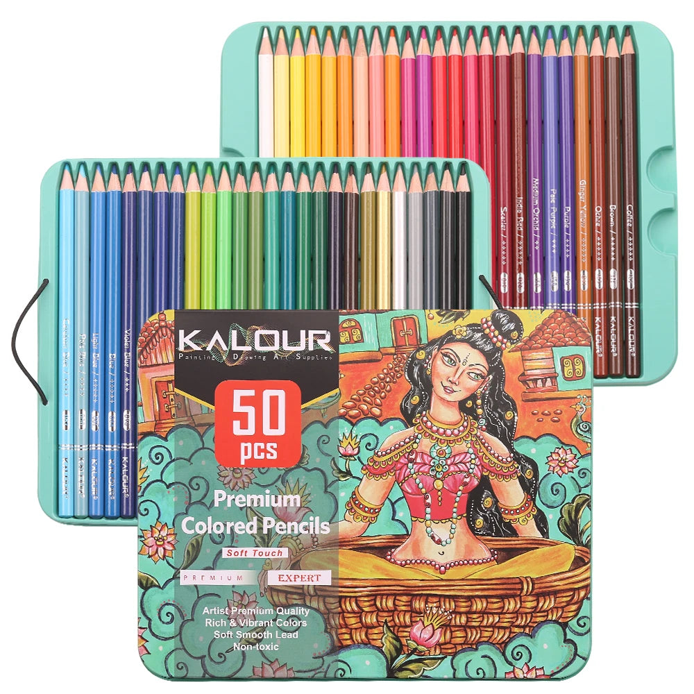KALOUR Oil Colored Pencils Set Professional Drawing