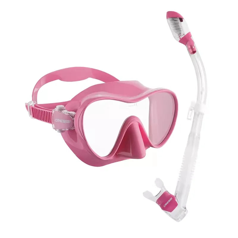 Cressi F1 Kids Diving Mask Snorkel Set Frameless Mono Lens Small Size for Boys Girls