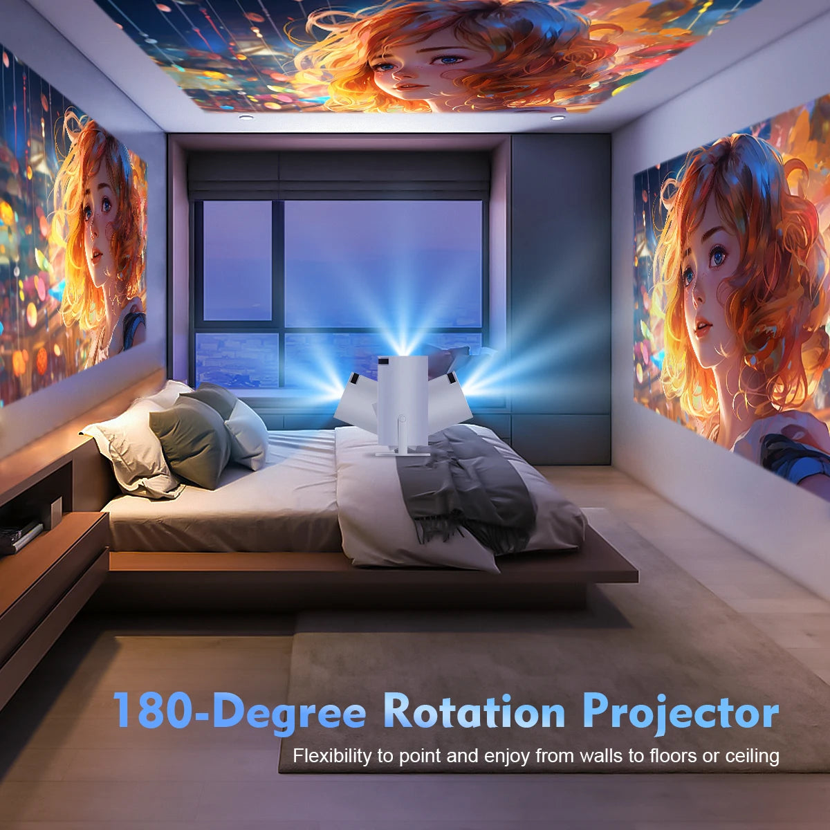 Magcubic 4K Wifi6 Projector WIFI Allwinner H713 Home Cinema