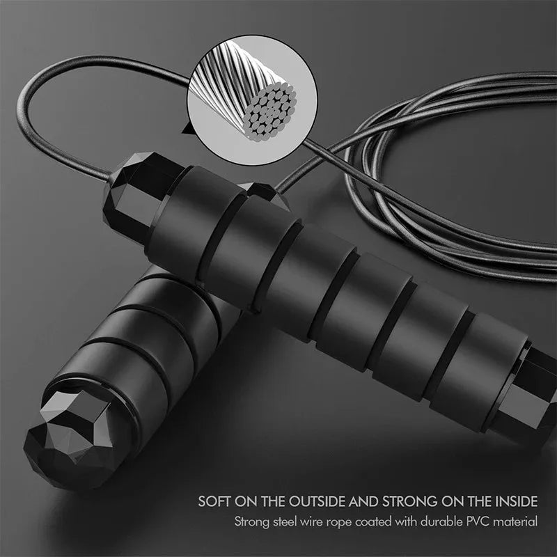 Ball Bearings Adjustable Tangle-Free Speed Wire Jump Rope