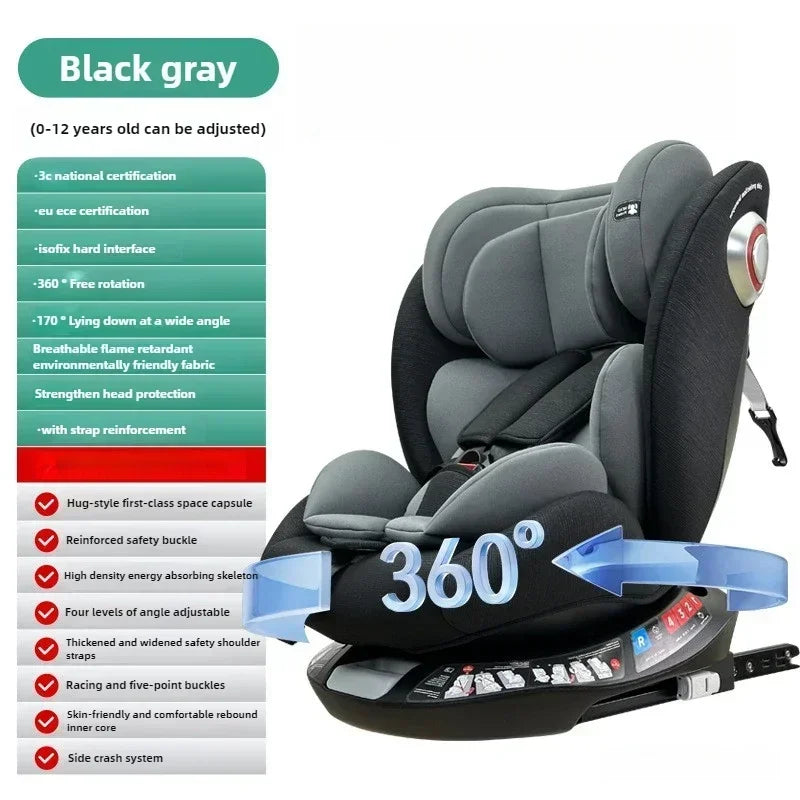 2025 NEW car seat newborn,ISOFIX interface child car seat 0-12 years old