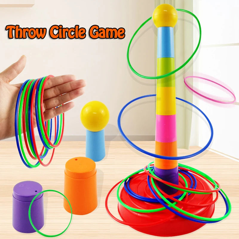 Children Throw Hoop Game