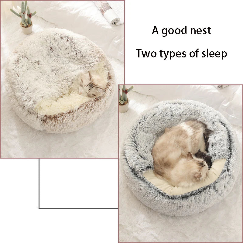 Cat Sleeping Nest Plush Bed