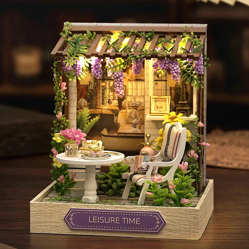 DIY 3D Puzzles Wooden House Model Building Kits